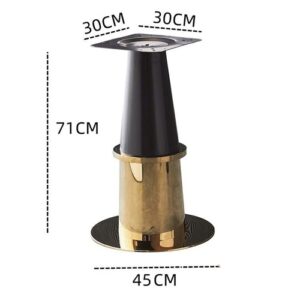 Chan ban cafe decor inox ma vang 3