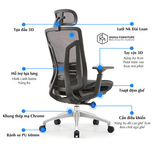 Cách chọn ghế công thái học - Bí quyết nâng cao sức khỏe và năng suất công việc