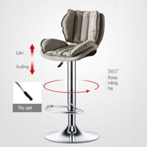 Ghế quầy bar nệm tựa lưng PV-DPE1 12 ghe bar xoay nang ha cao cap LADP23 8