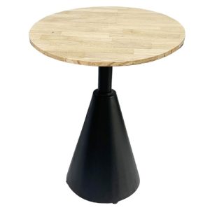 Ban cafe mat go chan thep hinh non 4