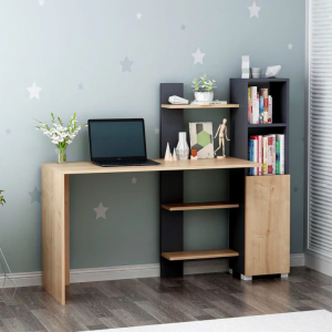 Bàn làm việc liền kệ trang trí BLK63