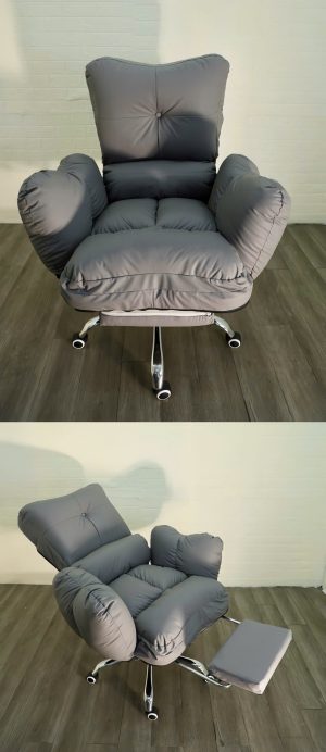 Ghế làm việc bọc nệm êm ái ngã nằm kèm gác chân GX-PV152VS