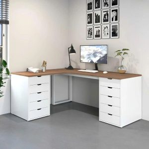 Bàn IKEA Góc L 2 Hộc Tủ - IK6
